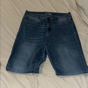 Time and Tru Women's High Rise Jeans - Dark Blue